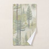 Kunstillustratie van pijnbomen in een moderne stij bad handdoek (Handdoek)