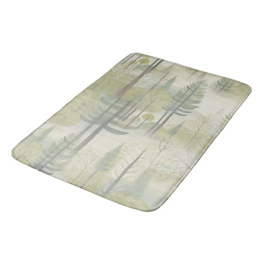 Kunstillustratie van pijnbomen in een moderne stij badmat (Gekanteld)