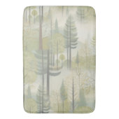 Kunstillustratie van pijnbomen in een moderne stij badmat (Voorkant Verticaal)