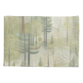 Kunstillustratie van pijnbomen in een moderne stij kussensloop (Achterkant)