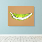 Kunstillustratie waterverf citrusvruchten canvas afdruk (Insitu (Houten vloer))