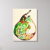 Kunstillustratie waterverf van peren canvas afdruk (Voorkant)