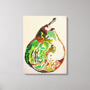 Kunstillustratie waterverf van peren canvas afdruk