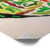 Kunstillustratie waterverf van peren poster (Hoek)