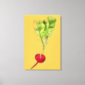 Kunstillustraties voor de waterverf van radijs canvas afdruk (Voorkant)