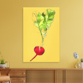 Kunstillustraties voor de waterverf van radijs canvas afdruk (Insitu (Woonkamer))