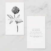 Kunstinkminimalistische ventilator botanisch afsprakenkaartje (Voorkant / Achterkant)