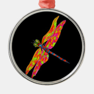 Kunstinsectenschilderij Dragonfly Metalen Ornament