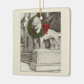 Kunstinstituut Leeuw keramisch ornament (Links)