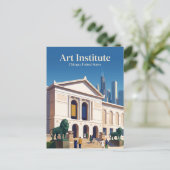Kunstinstituut van Chicago Illinois Briefkaart (Staand voorkant)