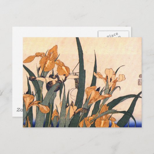  kunstJapans Iris-bloem Briefkaart (Voorkant / Achterkant)