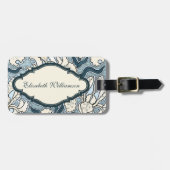  kunstje , nieuw Iris bloemen , floreel patroon Bagagelabel (Voorkant horizontaal)