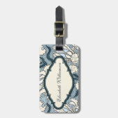  kunstje , nieuw Iris bloemen , floreel patroon Bagagelabel (Voorkant verticaal)