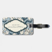  kunstje , nieuw Iris bloemen , floreel patroon Bagagelabel (Achterkant horizontaal)