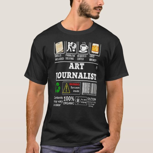 Kunstjournalistieke vaardigheden inclusief problee t-shirt (Voorkant)
