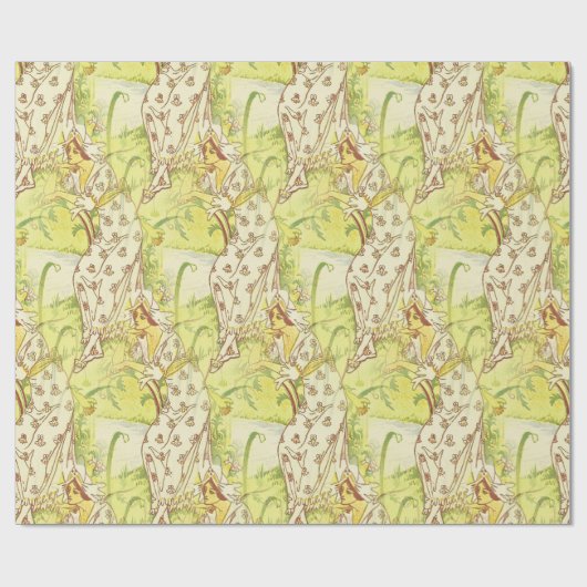 kunstjuffrouw patroon cadeaupapier (Vlak)