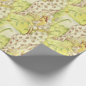 kunstjuffrouw patroon cadeaupapier (Hoek)