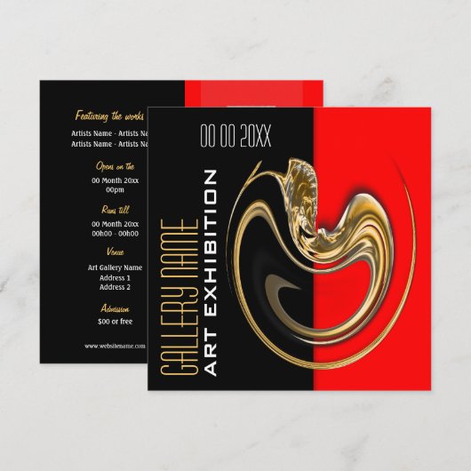 Kunstjuwelententoonstelling show kaart (Voorkant / Achterkant)