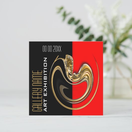 Kunstjuwelententoonstelling show kaart (Staand voorkant)