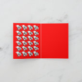 Kunstkaart met leuke rode koe - cadeau bedankkaart (Binnen)