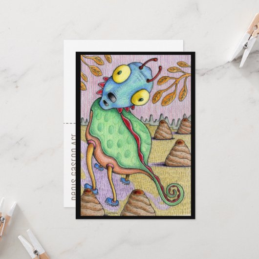 Kunstkaart met speciale functies van Denis Gaston  Kaart (Voorkant / Achterkant in situ)