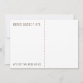 Kunstkaart met speciale functies van Denis Gaston  Kaart (Achterkant)