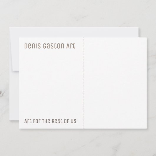 Kunstkaart met speciale functies van Denis Gaston  Kaart (Achterkant)