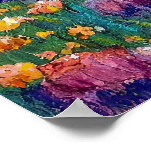 Kunstkaart "Painted Dreams" Vriendelijke bloemen! Poster (Hoek)