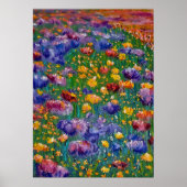 Kunstkaart "Painted Dreams" Vriendelijke bloemen! Poster (Voorkant)