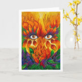 Kunstkaart: "Time Watches Us: Fall" Kaart (Gele Bloem)