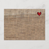 Kunstkaart van canvas briefkaart (Achterkant)