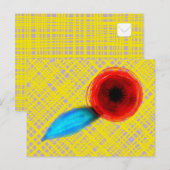 Kunstkaart van canvas briefkaart (Voorkant / Achterkant)