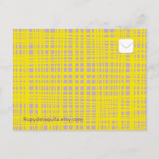 Kunstkaart van canvas briefkaart (Achterkant)