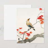  kunstkaart van de Japanse pest Ohara Koson (Voorkant / Achterkant)