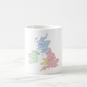 Kunstkaart voor Engeland/Groot-Brittannië Slang W Koffiemok