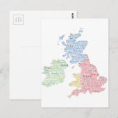 Kunstkaart voor Engeland/Groot-Brittannië Slang Wo Briefkaart (Voorkant / Achterkant)