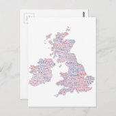 Kunstkaart voor Engeland/Groot-Brittannië Slang Wo Briefkaart (Voorkant / Achterkant)