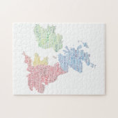 Kunstkaart voor Engeland/Groot-Brittannië Slang Wo Legpuzzel (Horizontaal)