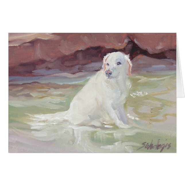 Kunstkaarten voor labrador Retriever (Voorkant Horizontaal)