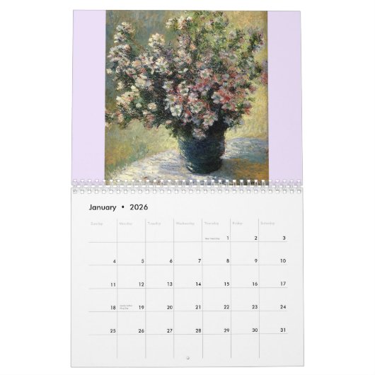 Kunstkalender van Monet (8,5 x 11 inch) Kalender (Jan 2026)