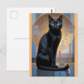 kunstkat briefkaart (Voorkant / Achterkant)