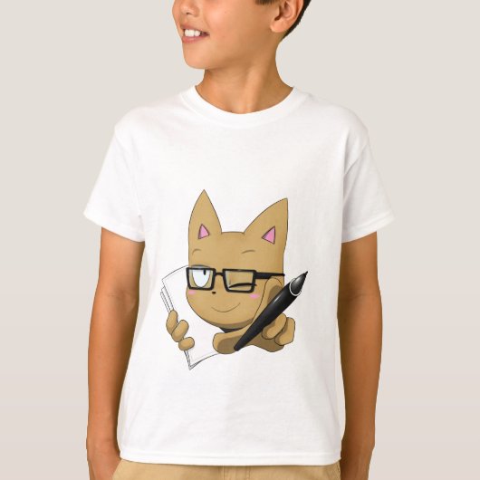 Kunstkat "zonder zwart blok" t-shirt (Voorkant)