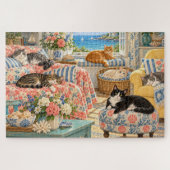 kunstkatten 1000 stukjes puzzel (Horizontaal)