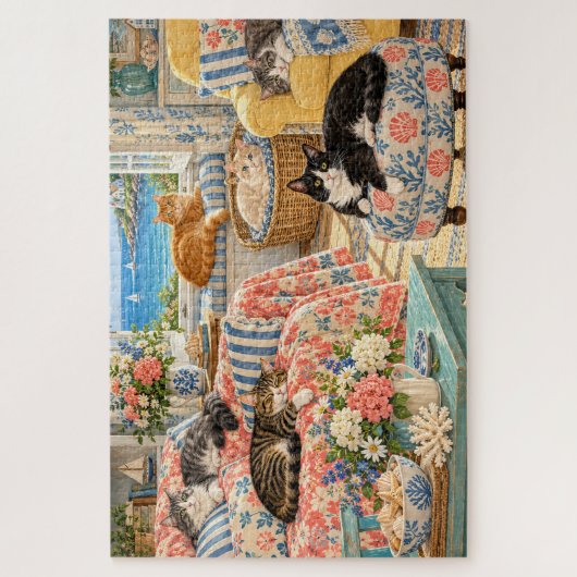 kunstkatten 1000 stukjes puzzel (Verticaal)