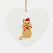 Kunstkeramiek in kerstkat Illustratie Keramisch Ornament (Achterkant)