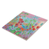 Kunstkeramische tegels: Joanne Short, Côte d'Azur  Tegeltje (Zijkant)