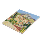 Kunstkeramische tegels: Joanne Short, Provence Tegeltje (Zijkant)