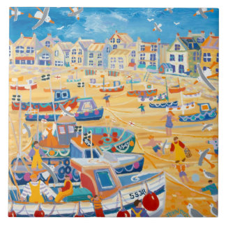 Kunstkeramische tegels: John Dyer Boats & Ropes, S Tegeltje