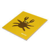 Kunstkeramische tegels: John Dyer Cornish Crab Tegeltje (Zijkant)