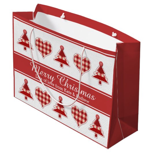 Kunstkerstbomen en kunsten, speciaal gepersonalise groot cadeauzakje (Achterkant Gekanteld)